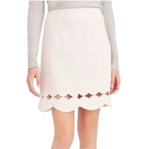 Club Monaco Atrina Light Pink Scalloped Hem Pencil Skirt Size 0